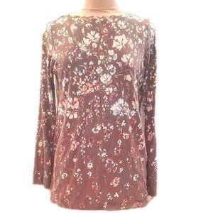 Pure jill Floral Long Sleeved Cotton Tunic
